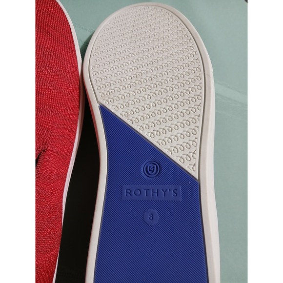 Rothy's The Flat Red Knit Slip On Loafer Women's Shoes Size 8 - Picture 2 of 4